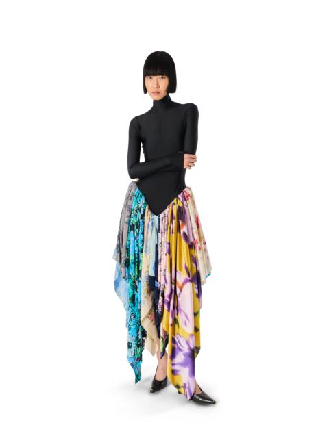 Marine Serre REGENERATED SILK SCARVES LONG DRESS