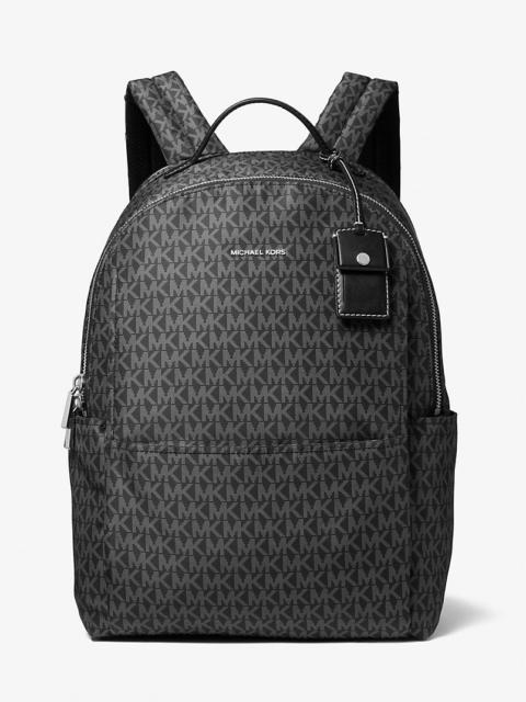 MICHAEL KORS Sable Large Printed Signature Logo Backpack
