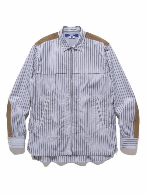 Men's Cotton Stripe Shirt White/Navy