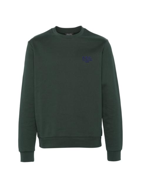 A.P.C. Rider logo-embroidered cotton sweatshirt