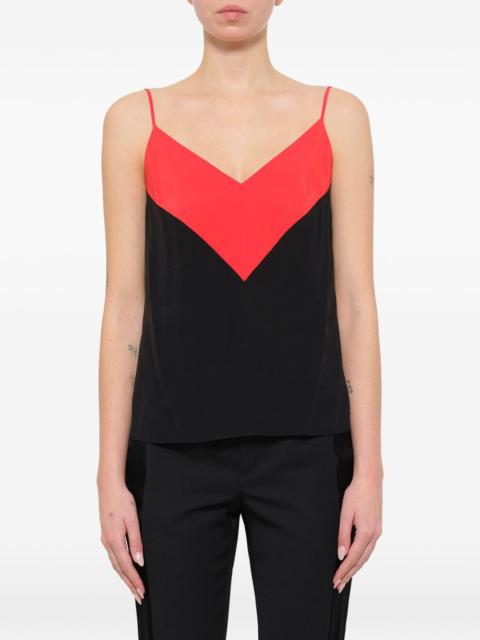 Lanvin colour-block silk top