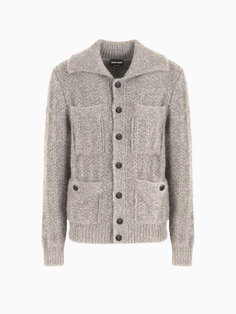 GIORGIO ARMANI Alpaca and cotton cardigan