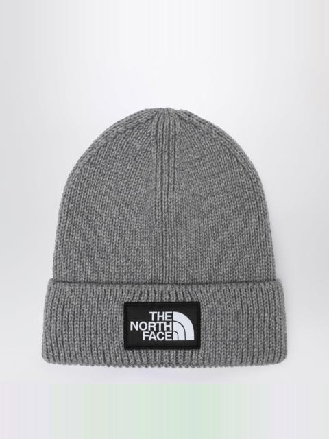 The North Face Grey beanie with logo patch