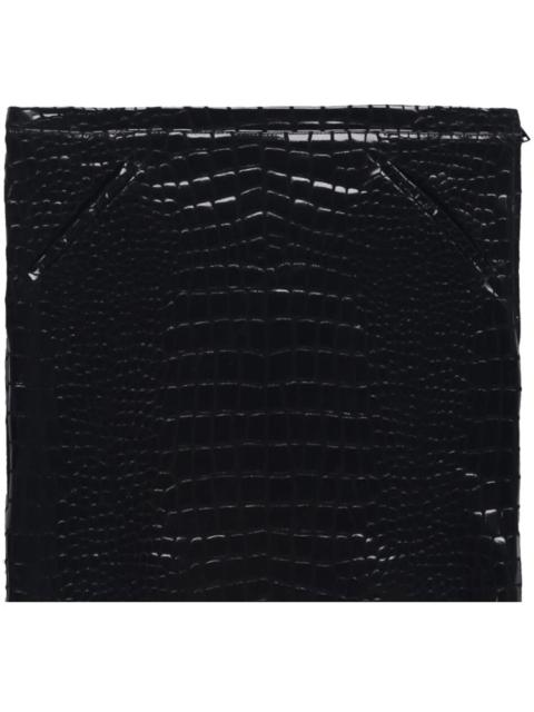 TOM FORD embossed crocodile-effect leather skirt