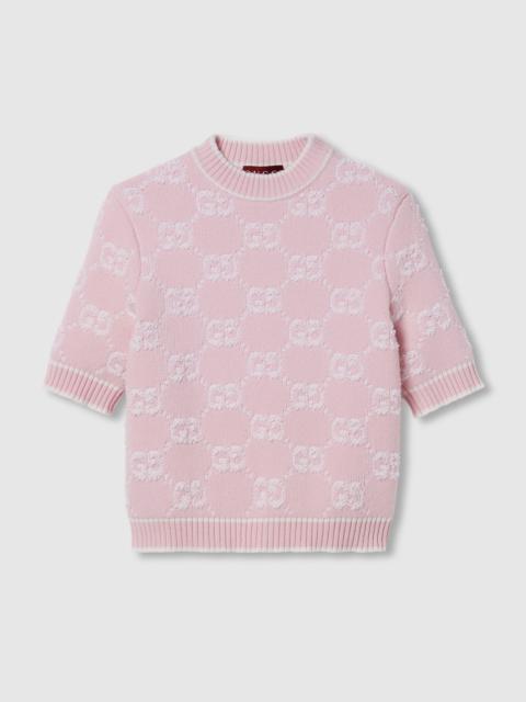 GUCCI GG wool bouclé jacquard top