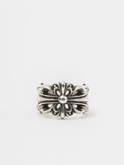 Chrome Hearts Silver Floral Cross Ring