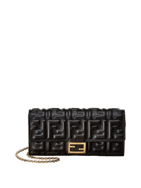 FENDI Baguette Leather Wallet On Chain