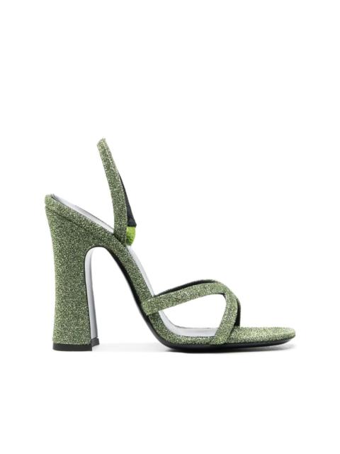 SAINT LAURENT Arancha 110mm lurex sandals