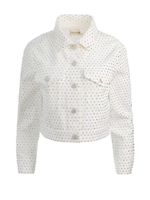 Alice + Olivia CHLOE EMBELLISHED DENIM JACKET