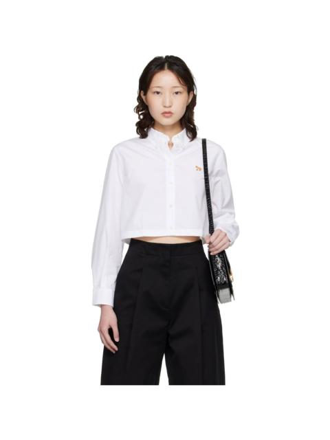 Maison Kitsuné White Baby Fox Cropped Shirt