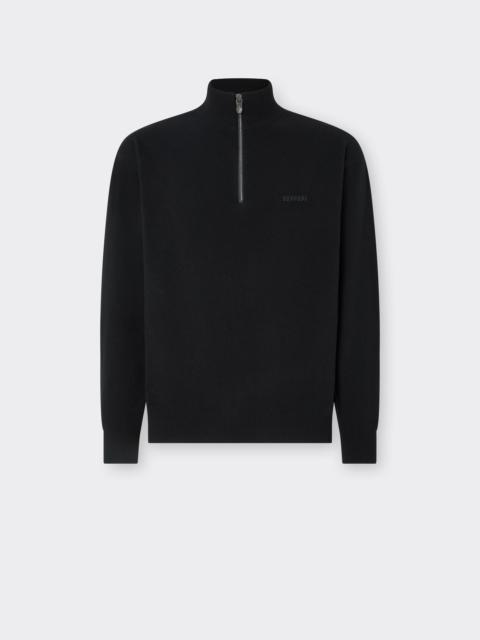Ferrari Wool and Cashmere Zip-Up Turtleneck