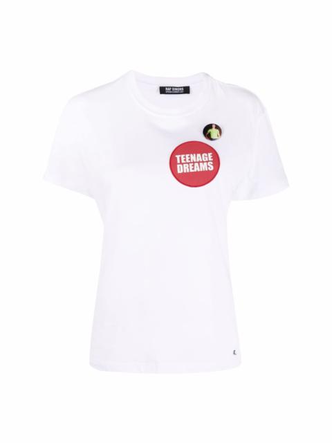 Teenage Dreams-patch cotton T-shirt