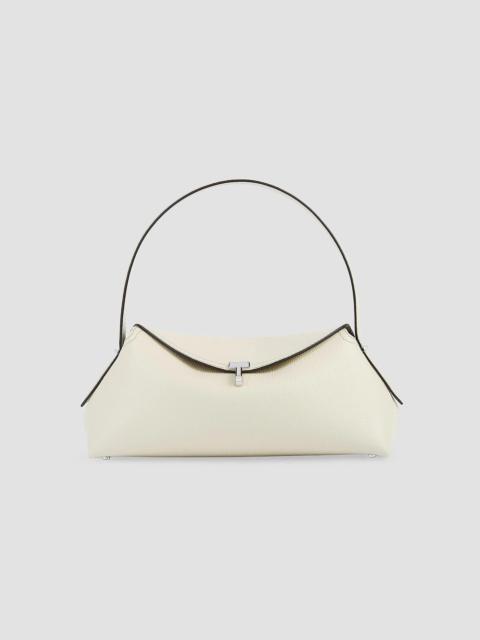 TOTEME Women's T-Lock Grain Leather Shoulder Bag - Milk