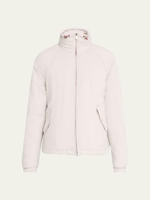 Brunello Cucinelli Men's Thermor Stand Collar Full-Zip Jacket
