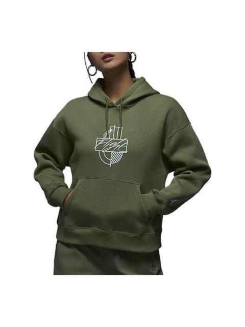 Jordan (WMNS) Air Jordan Brooklyn Fleece Graphic Hoodie 'Green' FD7155-340