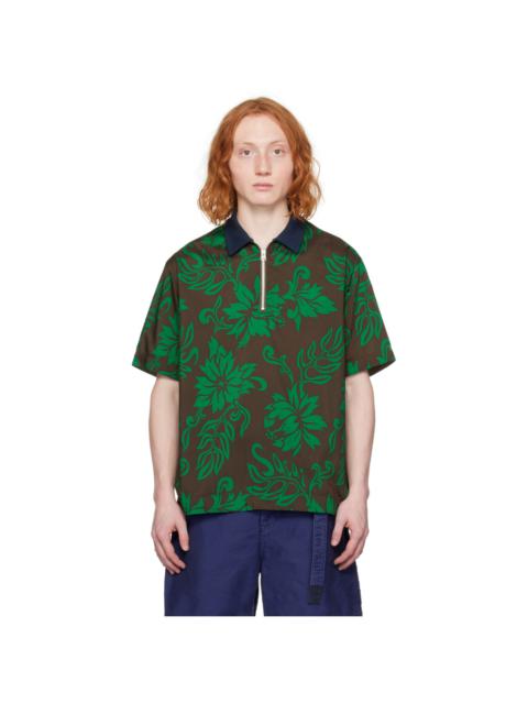 Green & Brown Floral Shirt