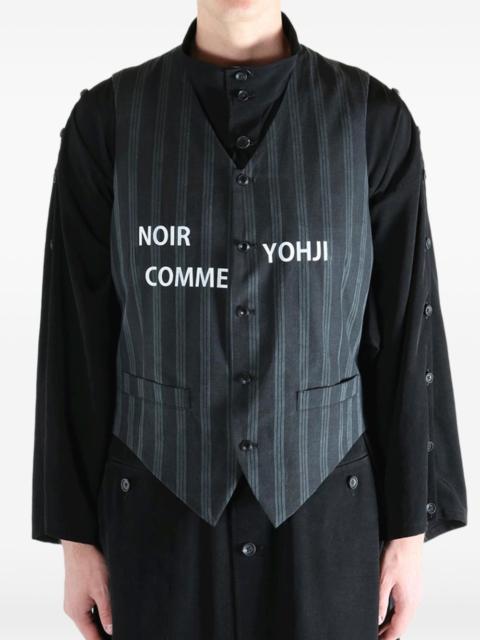 Yohji Yamamoto pinstripe cotton waistcoat