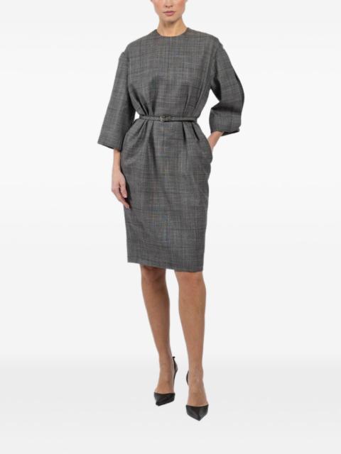 SA SU PHI Diana belted check mini dress