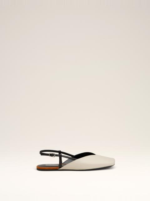 AMI Paris BEIGE LEATHER SLINGBACKS