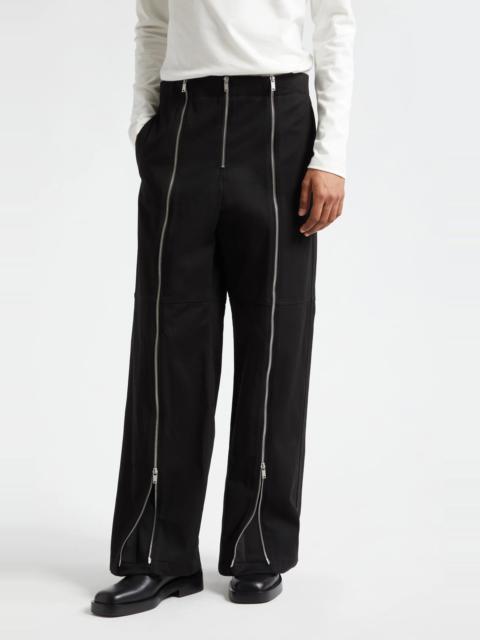 Jil Sander Zip Detail Cotton Pants