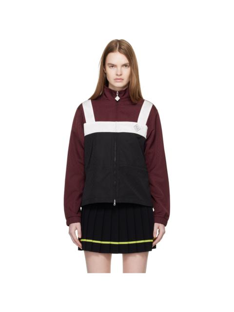 CASABLANCA Burgundy Monogram Windbreaker Jacket