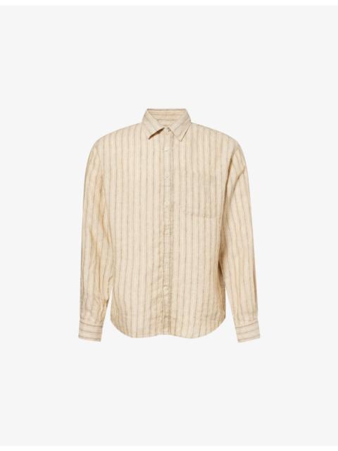 NN07 Deon Striped Linen Shirt