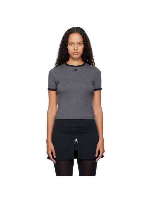 Gray & Black Signature Contrast T-shirt