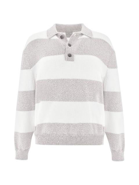 Paul & Shark striped knit polo shirt