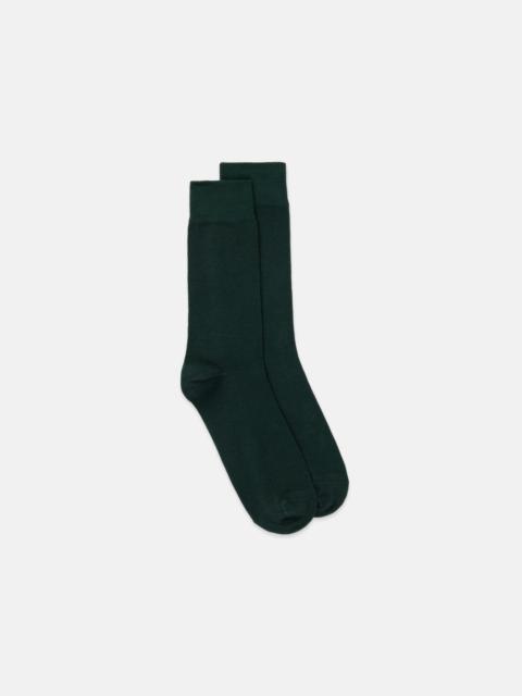 J. PRESS SOLID GREEN COTTON SOCKS