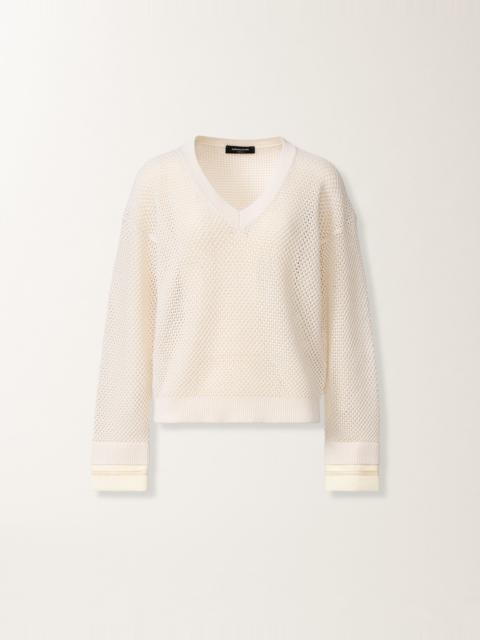 FABIANA FILIPPI Sweater in organic cotton with lustrous viscose