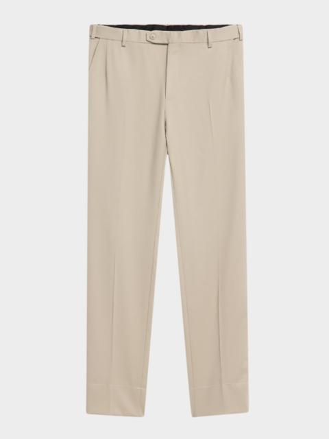Brioni Men's Wool Twill Flat-Front Pants