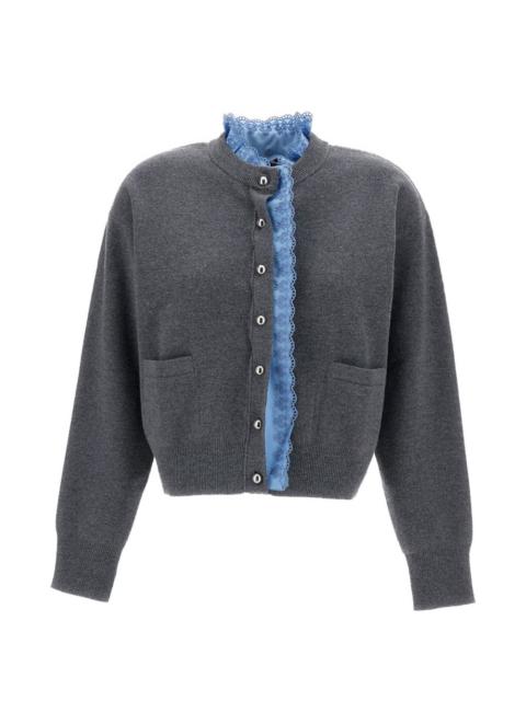 rabanne cable-knit button-up cardigan