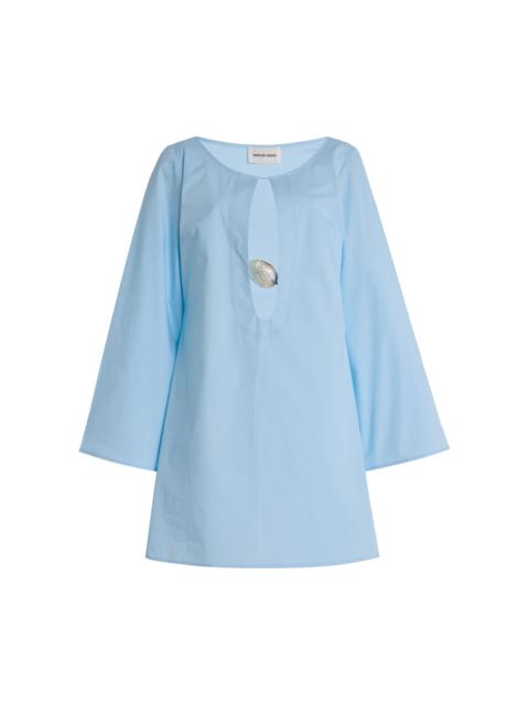 MARLIES GRACE Exclusive Ocean Cotton Mini Dress blue