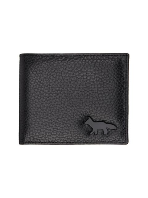 Maison Kitsuné Black Profile Fox Bifold Wallet