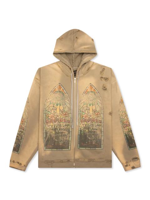 WHO DECIDES WAR FADED ZIP UP - VINTAGE GREY