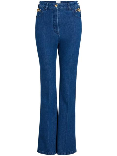 PATOU organic-cotton flared jeans