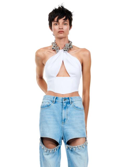 AREA GRAPE CLUSTER HALTER TOP