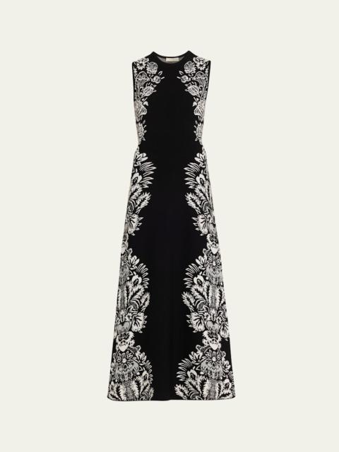 ULLA JOHNSON Liana Sleeveless Jacquard Maxi Dress