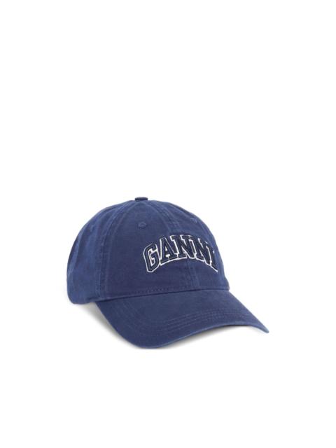 GANNI logo-embroidered cap