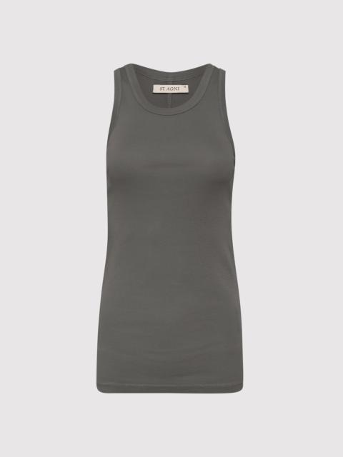 ST. AGNI Organic Cotton Singlet - Pewter Grey
