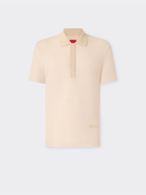 Ferrari Cotton pique polo shirt with Ferrari logo