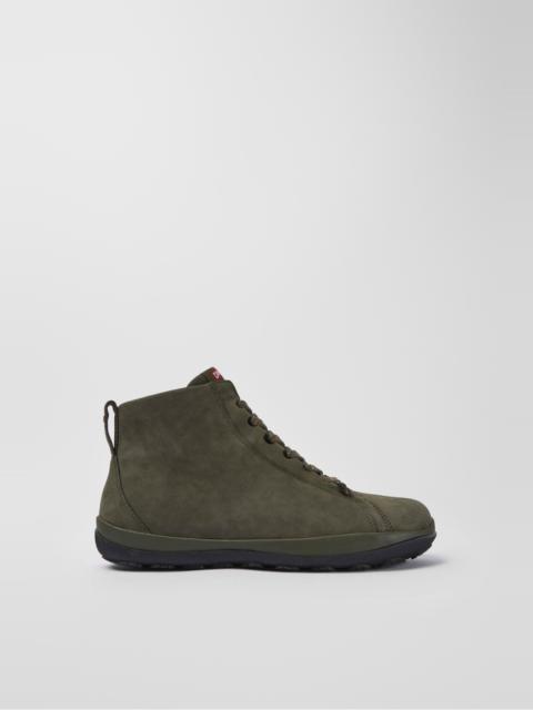 CAMPER Peu Pista Green nubuck ankle boots for men