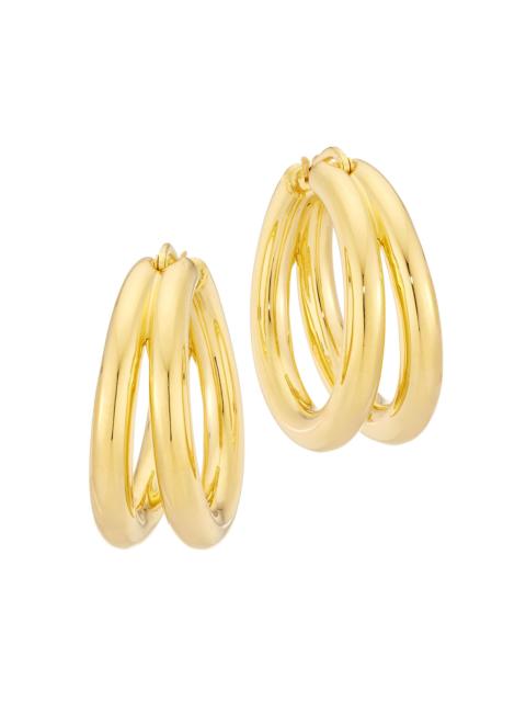 ROBERTO COIN Women's 18K Yellow Gold Double Hoop Earrings/32MM - Gold