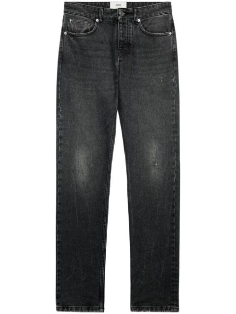 AMI Paris logo-patch straight-leg jeans
