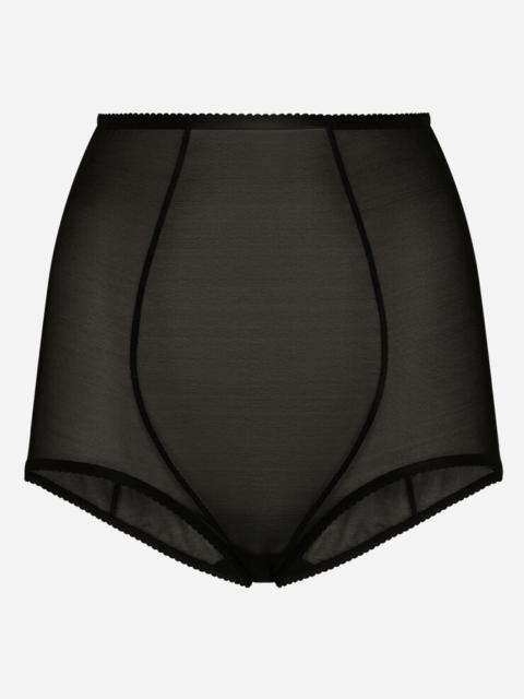 Tulle high-waisted panties