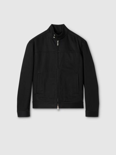 GUCCI Cotton denim jacket with Horsebit