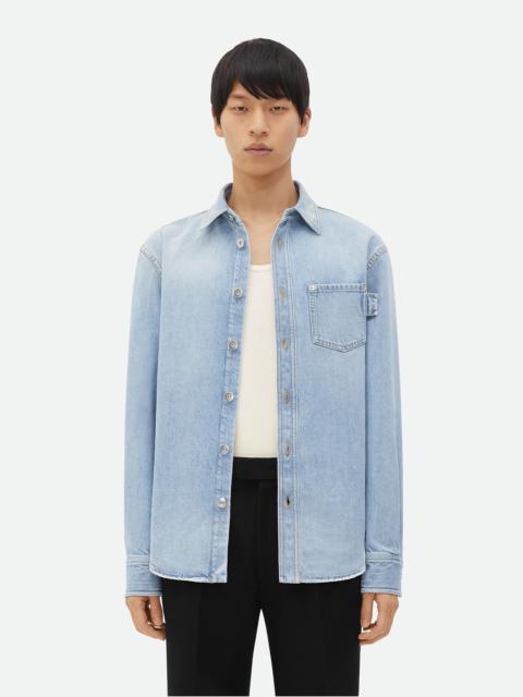 Bottega Veneta Relaxed Fit Light-Bleached Denim Shirt