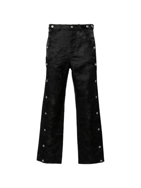 Dragon mid-rise straight-leg trousers