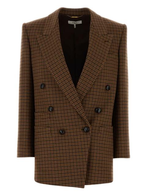 Chloé houndstooth wool blazer