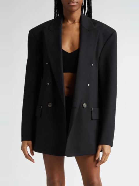 Dion Lee Oversize Double Breasted Stretch Wool Blazer